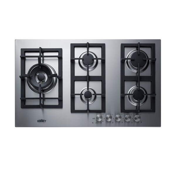 Summit 34in Wide 5-Burner Propane Gas Cooktop In Stainless Steel _x000D_ GCJ536SSLP - main