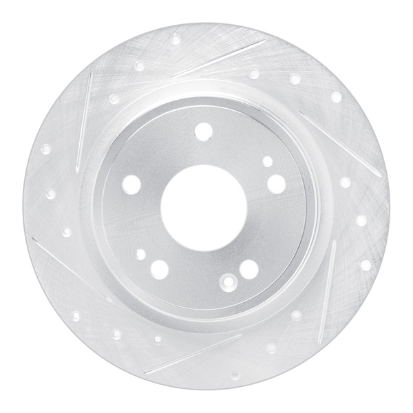 Dynamic Friction Co DFC Brake Rotor - Drilled and Slotted - Silver 631-59073L - main