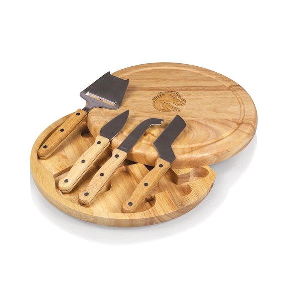 Picnic Time Family Of Brands NCAA Boise State Broncos Circo Cheese Board and Knife Set - Charcuterie Board Set 854-00-505-703-0 - main