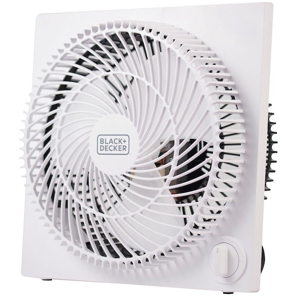 Black & Decker Portable 9'' Box Fan, 3 Speed Settings & Self Standing BFB09W - main