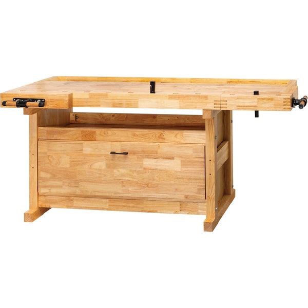Grizzly 80" Euro-Style Butcher Block Workbench w/ Cabinet T34093 - main