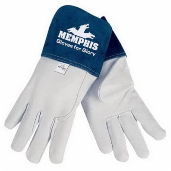 Mcr Safety Gloves for 4850 Premium Grade MIG/TIG Welding Gloves, X-Large, Top Grain Goat Skin Leather, White 4850XL - main