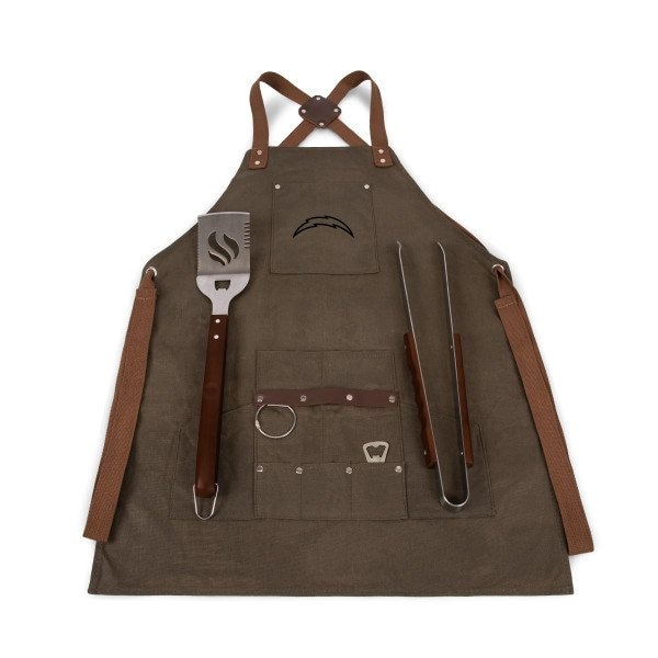 Picnic Time Family Of Brands NFL Los Angeles Chargers - BBQ Apron with Tools & Bottle Opener 636-89-140-344-2 - main