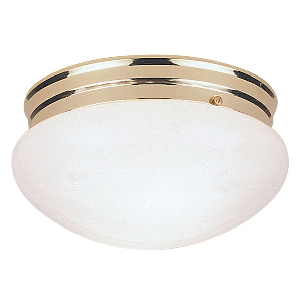 Home Impressions 7-1/2'' Polished Brass Incandescent Flush Mount Ceiling Light Fixture IFM137PB - main