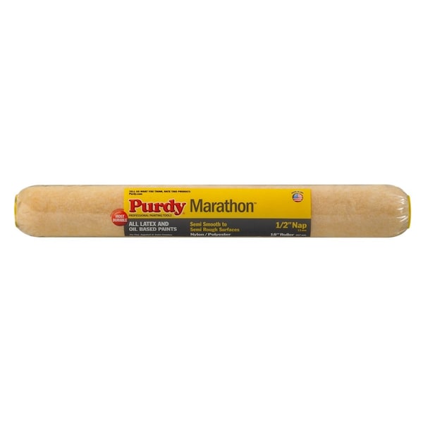 Purdy 18" x 1/2" Nap Purdy 144602183 Marathon Nylon/Poly Roller Cover, Semi-Smooth/Rough Surfaces 144602182 - main
