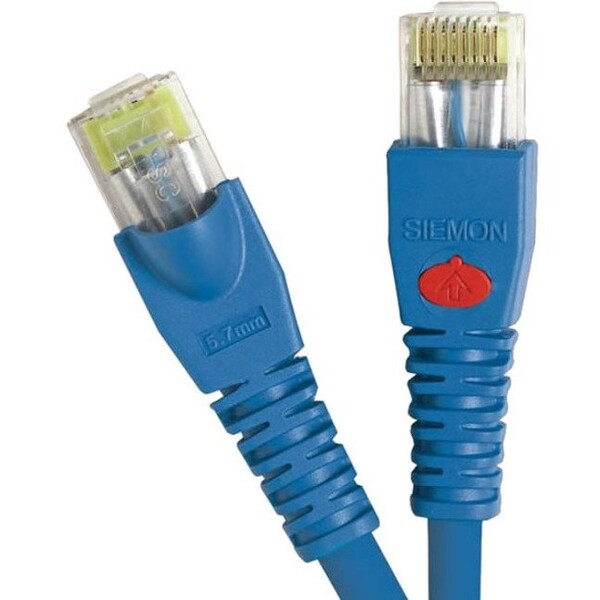 Siemon CBL ASSY MOD 26-4PR STRANDED, CAT6 T568A/B 7FT MC6, BLUE W/CLEAR BOOT MC6-07-06 - main