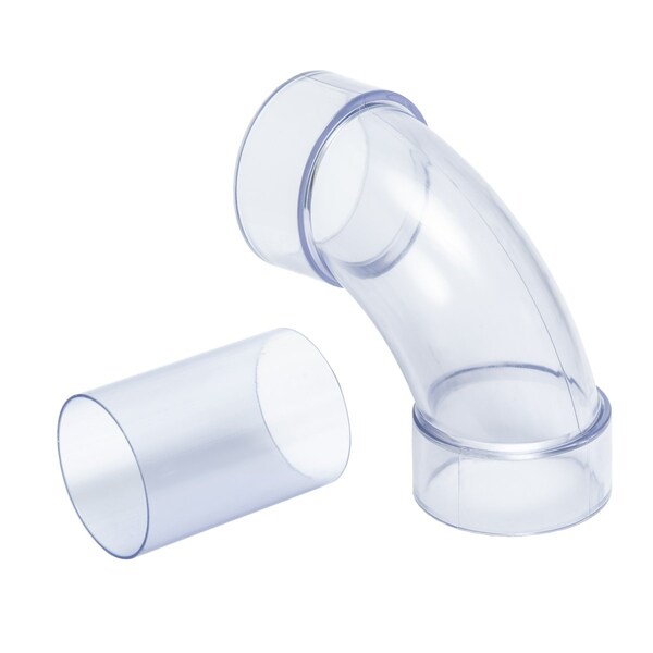 Powertec 2-1/2 in. ID 90 Degree Elbow for 2-1/2 in. OD Dust Collection Pipes, Adapters and Fittings w/ Splice 70321N - main