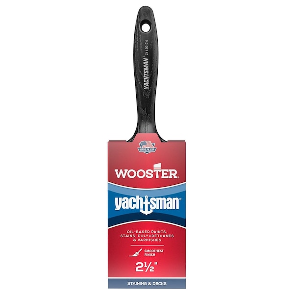 Wooster 2-1/2" Flat Sash Soft, White China Bristle, Paint Brush, Plastic Handle Z1120 - main