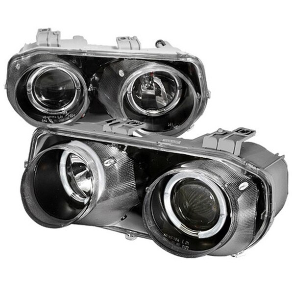 Overtime Halo Projector Headlights for 94 to 97 Acura Integra- Black - 10 x 19 x 26 in. OV3206935 - main