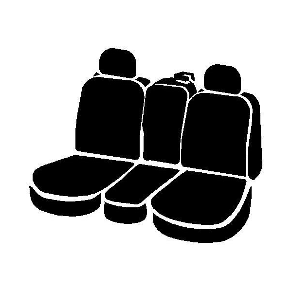 Fia 402040 Split Bench Seat With NonRemovable Adjustable Headrests Polycotton Black For One Row SP88-38 BLACK - main