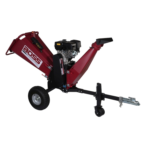 Boss Industrial 6 Inch 15hp Gas Powered Chipper Shredder with Dual Belt drive, Extended Axle, and Tow Hitch CGR60 - main