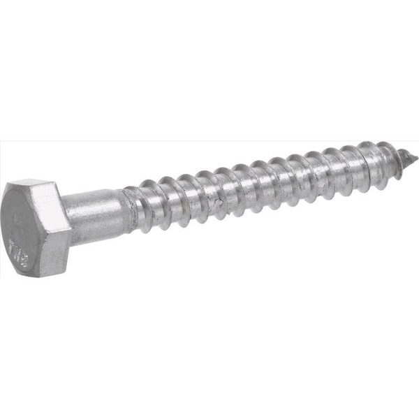 Hillman 3/8 in. X 2 in. L Hex Stainless Steel Lag Screw, 25PK 0832066 - main