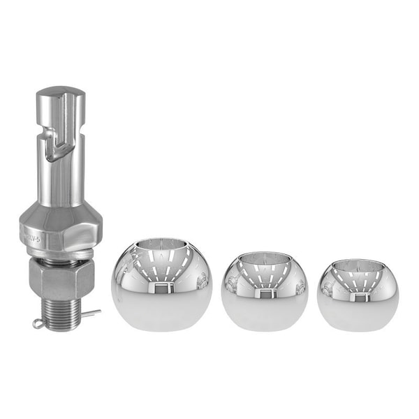 Curt Switch Ball Trailer Ball Set, 1-7/8, 2, 2-5/16 in Dia Ball, 1 in Dia Shank, Steel 42225 - main
