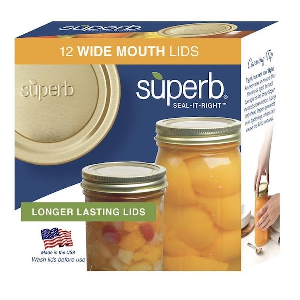 Superb Wide Mouth Canning Lid, 12PK 90299 - main