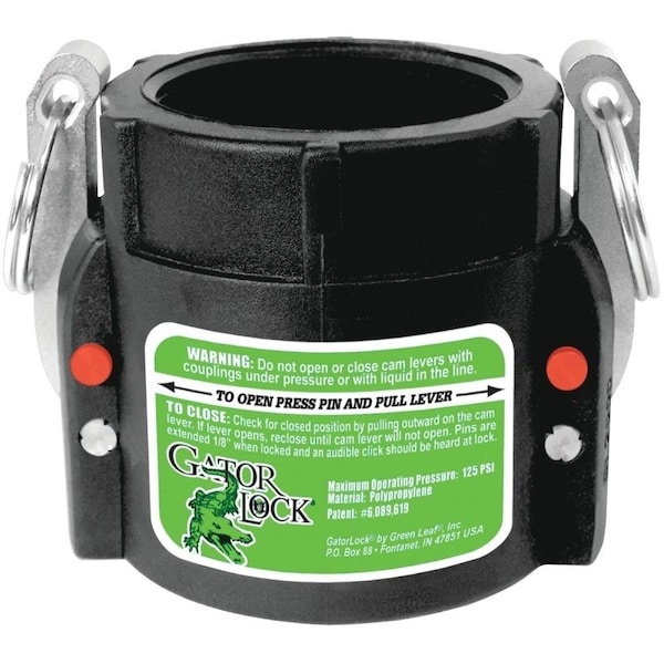 Green Leaf Cam Lever Coupling, 1-1/2 in, Female x FNPT, Polypropylene GLP 150 D - main