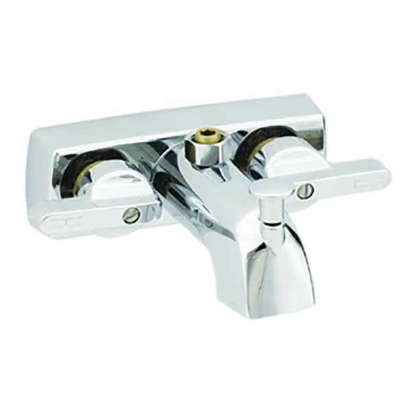 Empire Faucets RV Tub/Shower Diverter with Lever Handles, Rise Adapter and Brass Stems - 3-3/8in On-Center, Chrome 381 - main