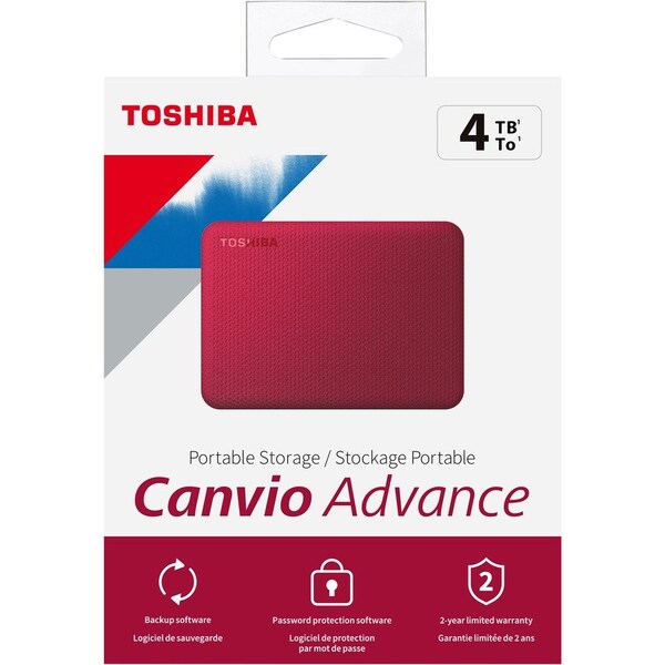 Toshiba CANVIO ADVANCE 4TB RED HDTCA40XR3CA - main