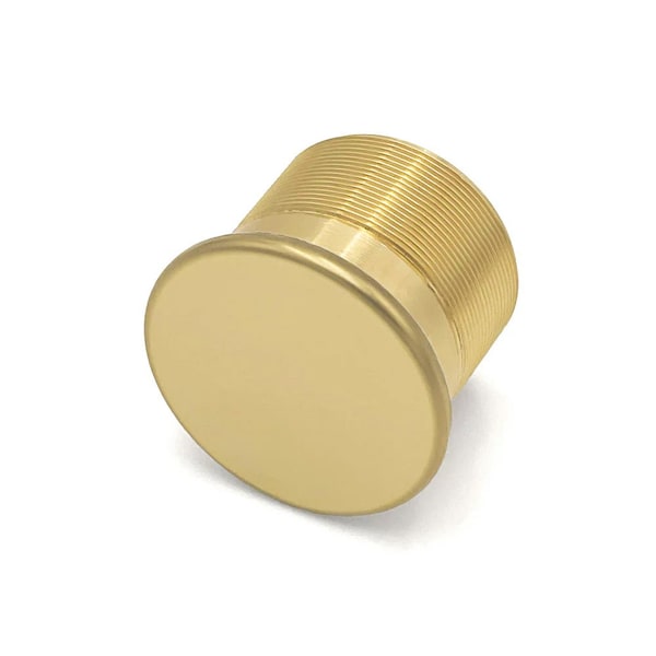 Ecs Hardware Durable Premium Dummy Mortise Cylinder, 1 in US3 Polished Brass ECSH-MC01-DUMUS3 - main