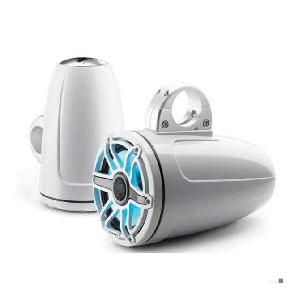 Jl Audio 7.7in Tower Speakers, Gloss White Sport Grille, RGB LED, 93655, 010-03278-00, 2PK 93655/010-03278-00 - main