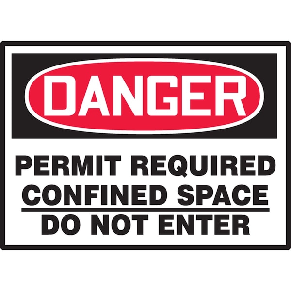 Accuform OSHA DANGER SAFETY LABEL PERMIT LCSP264VSP - main
