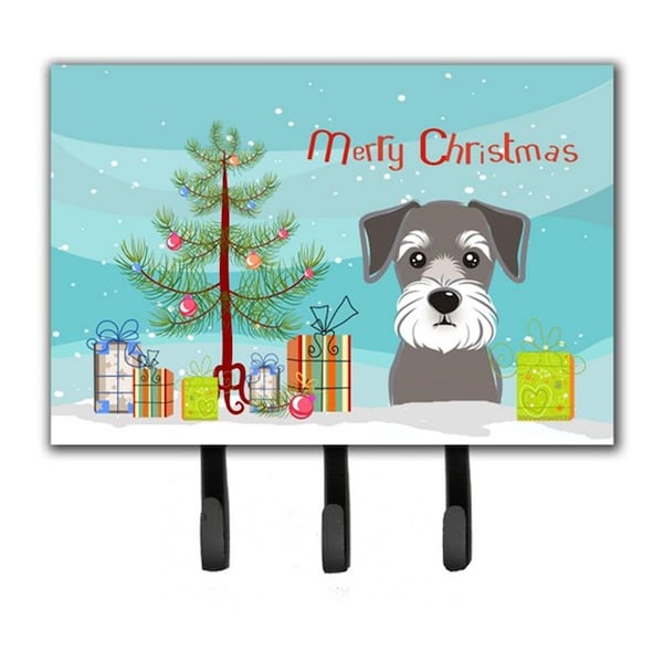 Carolines Treasures Christmas Tree and Schnauzer Leash or Key Holder BB1578TH68 - main