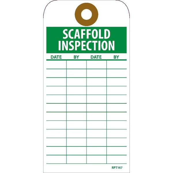 Nmc Scaffold Inspection Tag, Pk25 RPT167G - main