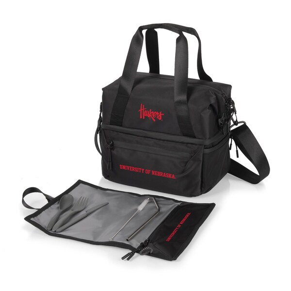 Picnic Time Family Of Brands NCAA Nebraska Cornhuskers Tarana Lunch Bag Cooler with Utensils made from Recycled Material 515-01-179-404-0 - main