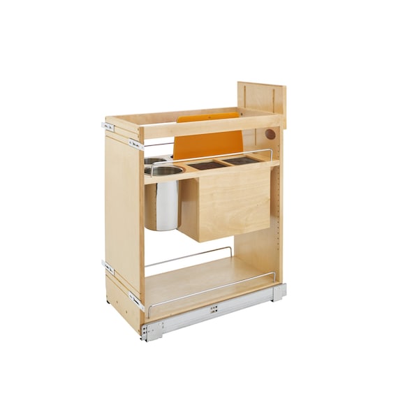 Rev-A-Shelf Maple Wood; Steel; Plastic, Natural Maple, 11.75 in W, 25.5 in H, 21.63 in D 448KB-BCSC-11C - main