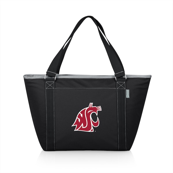 Picnic Time Family Of Brands NCAA Washington State Cougars Topanga Tote Cooler Bag - Soft Cooler Bag - Picnic Cooler, Black 619-00-175-634-0 - main