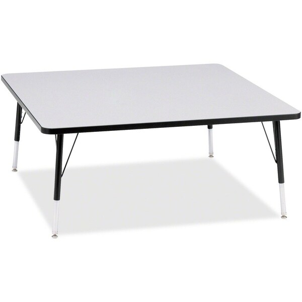 Jonti-Craft Berries Square Activity Table, 48 in. x 48 in., E-height, Freckled Gray/Black/Black 6418JCE180 - main