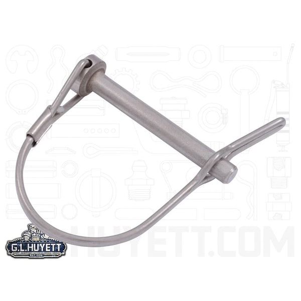 Huyett Tab Lock Pin, Round Handle, 2-Wire, 300 SS, 0.250 in Dia x 1.750 in Length x 2.000 in Shank Length SNATS-250-1750R - main