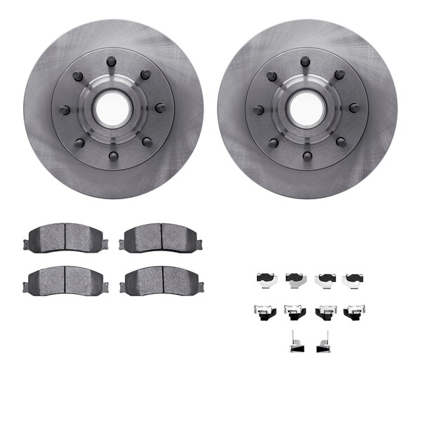 Dynamic Friction Co DFC Brake Rotor- Heavy Duty Brake Pad includes Hardware 6412-54270 - main