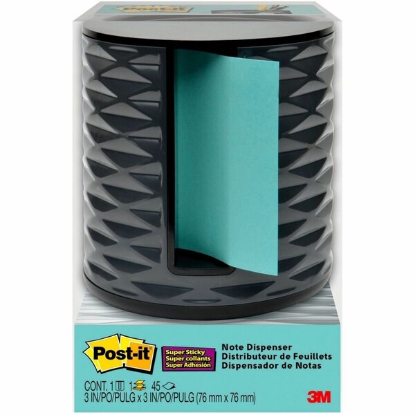 Post-It reg Popup Aqua Notes Vertical Dispenser, Dark Gray MMMABS330B - main