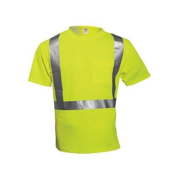 Job Sight Class 2 Short Sleeve T-Shirt, Fluorescent Yellow, Small S75022.SM - main