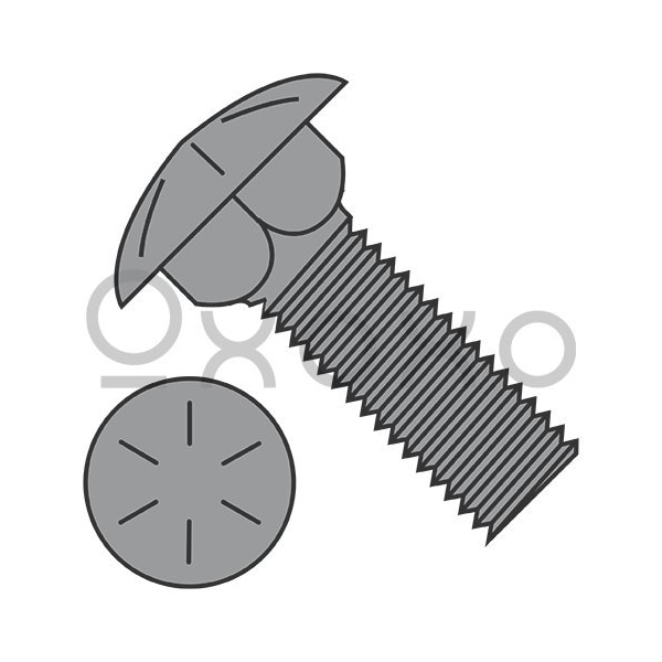 Oxoxo 3/4-10X5 1/2 Carriage Bolt Grade 8 Fully Threaded Plain, 50PK 574477 - main