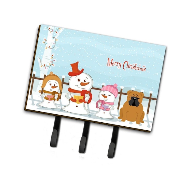 Carolines Treasures Merry Christmas Carolers English Bulldog Red Leash or Key Holder BB2453TH68 - main