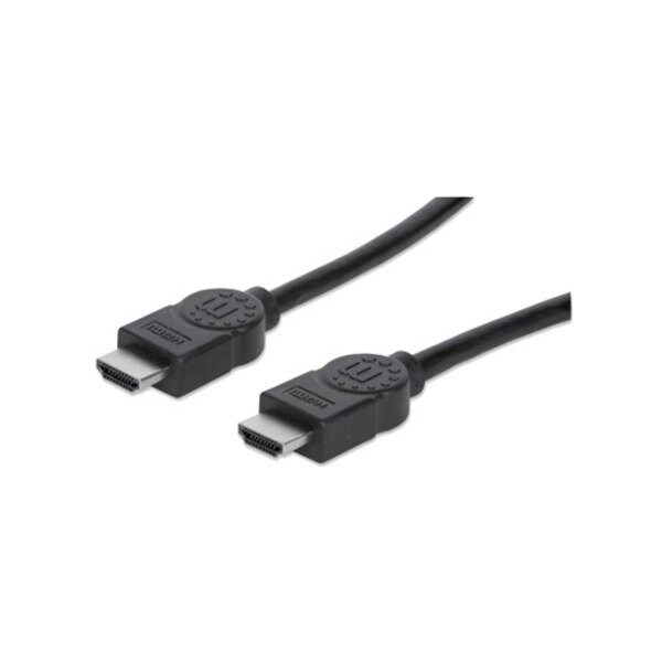 Manhattan HIGH SPEED HDMI CABLE, 3D, 4K, HDMI MALE TO MALE, SHIELDED, BLACK, 10 322539 - main