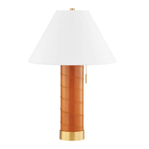 Hudson Valley Lighting Norwalk 1 Light Table Lamp 19.25 In. Aged Brass L3429-AGB - main