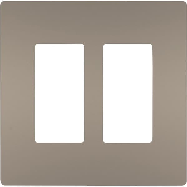 Zoro Select Rocker Wall Plate, Number of Gangs: 1 Plastic, Metallic Finish, Nickel RWP262NICC6 - main