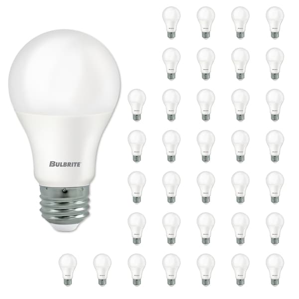 Bulbrite LED Filament 9W Dimmable A19 Light Bulb, Frost Glass, Medium E26 Base, 2700K, 800lu, 36PK 861698 - main