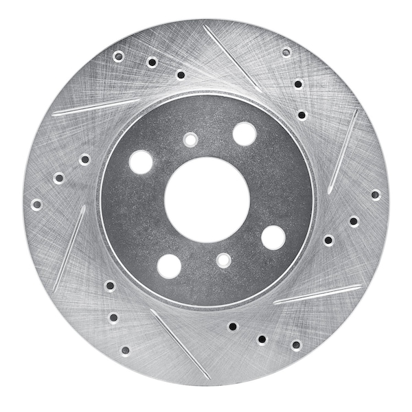 Dynamic Friction Co DFC Brake Rotor - Drilled and Slotted - Silver 631-76056R - main