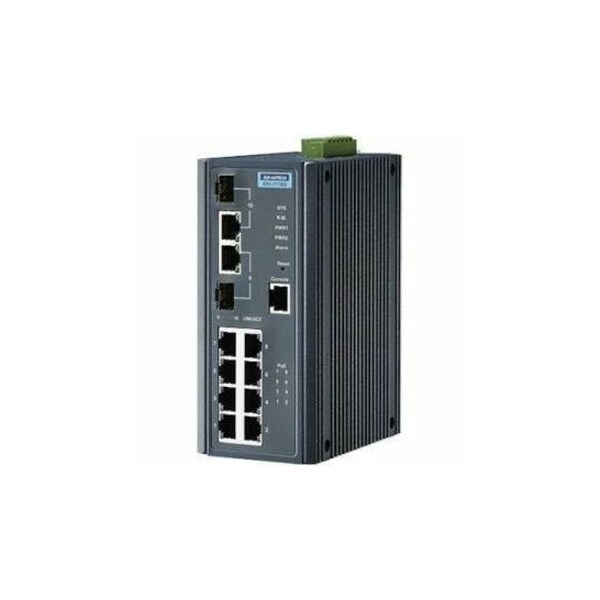 Advantech 8G + 2G Combo Managed POE+ switch w/Wide temp EKI-7710G-2CPI-BU - main