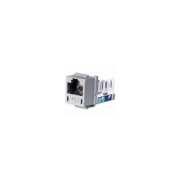 Hubbell Premise Wiring Hubbell Xcelerator Cat.5e Network Connector - 1 Pack - 1 x RJ-45 Network Female - Gray HXJ5EGY - main