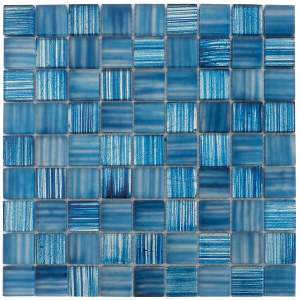 Apollo Tile Blue 11.3 in x 11.3 in Glass Glossy, Matte Floor and Wall Mosaic Tile 4.43 sqft/case, 5PK APLJP88310A - main