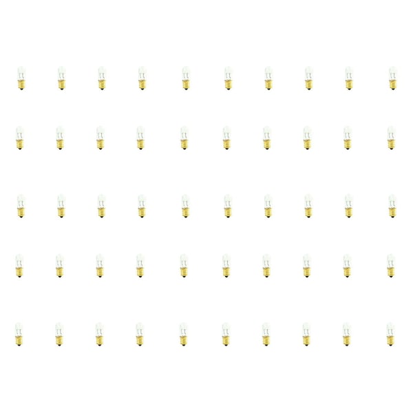 Bulbrite 15w T4 Clear Dimmable (E12) Candelabra Screw Base Warm Wht Lght Incandescent Lght Bulb, 2700K, 50PK 861392 - main