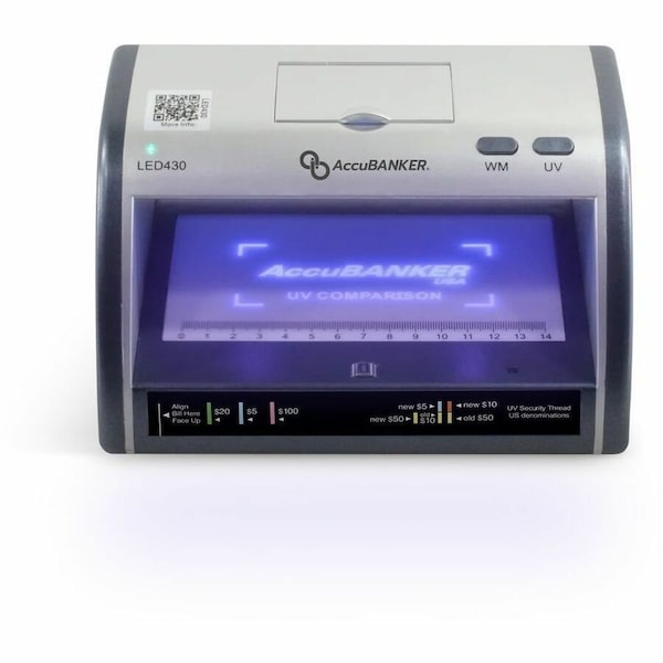 Accubanker UVCounterfeitDetector, Blue/Gray, 5-inH LED430 - main