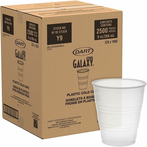 Dart Conex Galaxy Polystyrene Plastic Cold Cups, 9oz, PK2500 Y9 - main