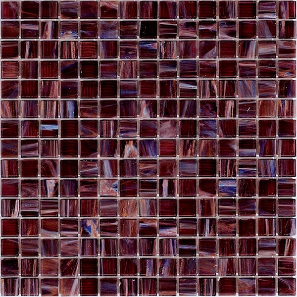 Apollo Tile Celestial 12 in. x 12 in. Glossy Bulgarian Red Glass Mosaic Wall and Floor Tile 20 sqft/case, 20PK APLST88RD216A - main