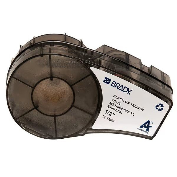 Brady Yellow All Weather Vinyl Labels for Brady M210 and M211, 0.5in M21-500-595-YL - main