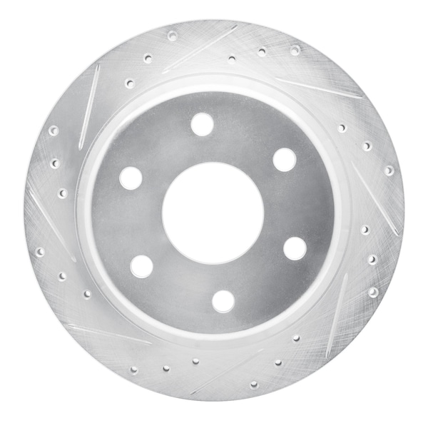 Dynamic Friction Co DFC Brake Rotor - Drilled and Slotted - Silver 631-48037L - main